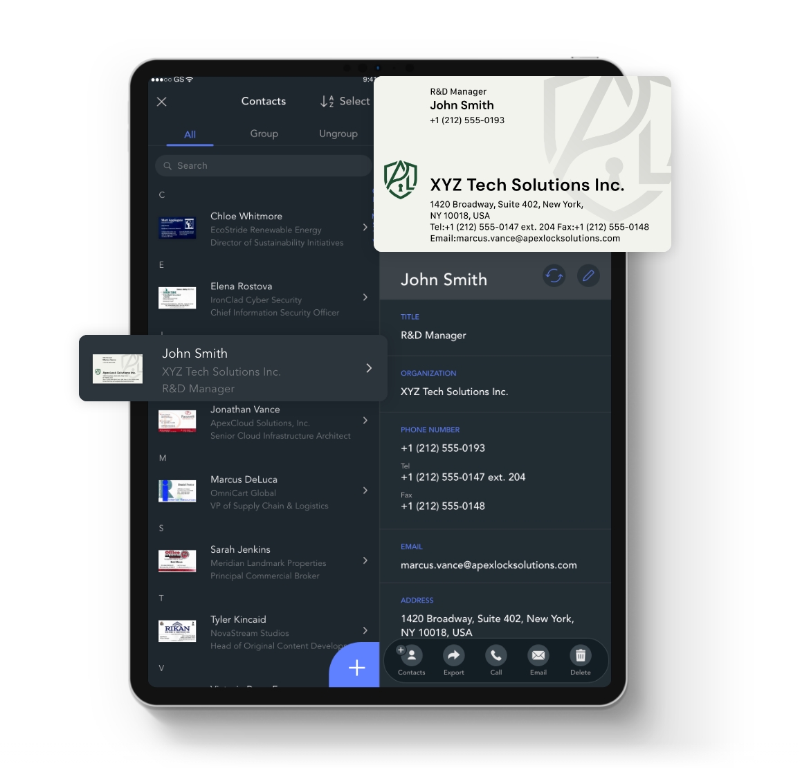 scannerapp scan business cards